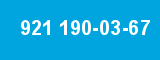 921 190-03-67 921 190-03-67